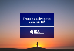Don't be a dropout Come Join ICA, education always wins Don't be a dropout Come Join ICA, education always wins